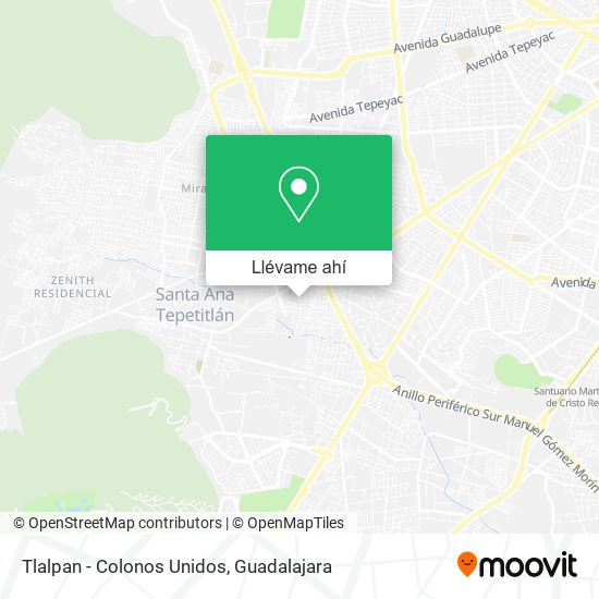 Mapa de Tlalpan - Colonos Unidos