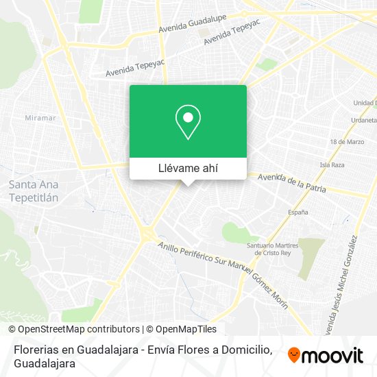 Mapa de Florerias en Guadalajara - Envía Flores a Domicilio