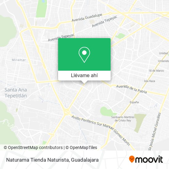 Mapa de Naturama Tienda Naturista