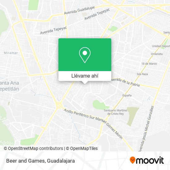 Mapa de Beer and Games