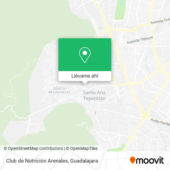 Mapa de Club de Nutrición Arenales