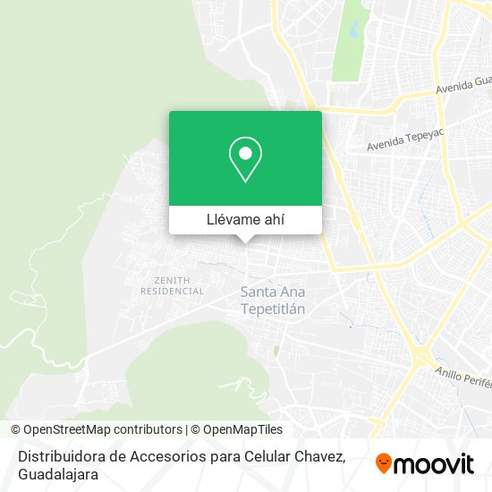 Mapa de Distribuidora de Accesorios para Celular Chavez