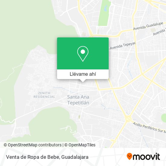 Mapa de Venta de Ropa de Bebe