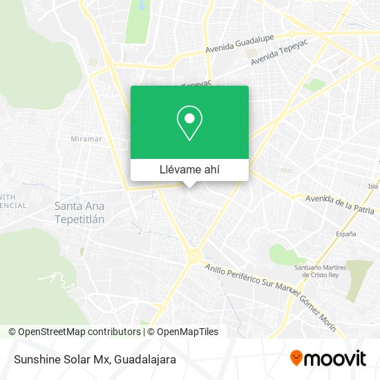 Mapa de Sunshine Solar Mx