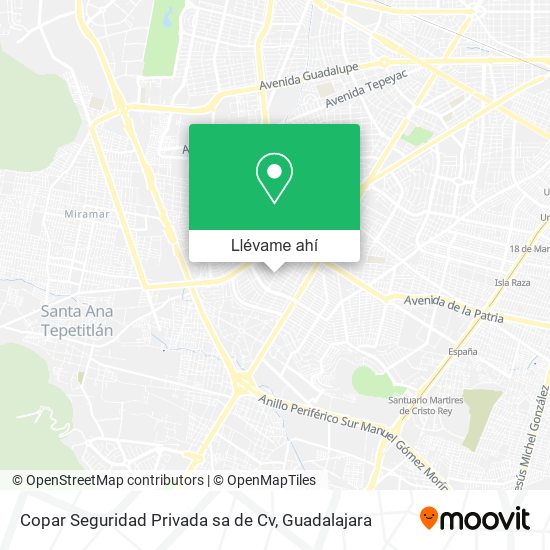 Mapa de Copar Seguridad Privada sa de Cv