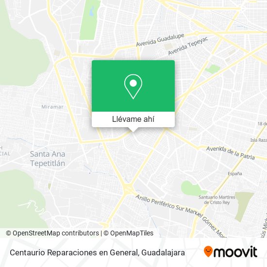 Mapa de Centaurio Reparaciones en General