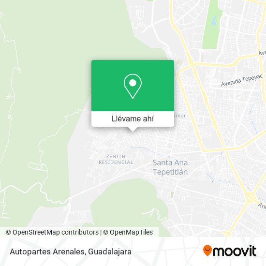 Mapa de Autopartes Arenales