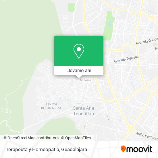 Mapa de Terapeuta y Homeopatia