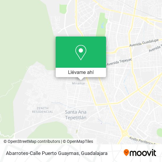 Mapa de Abarrotes-Calle Puerto Guaymas