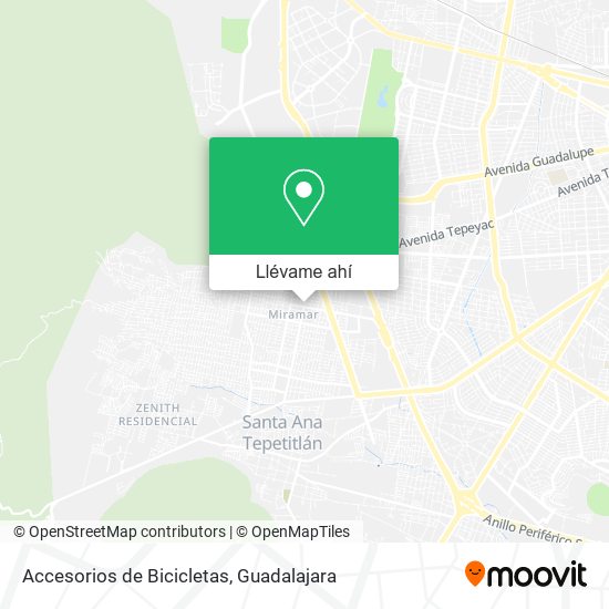 Mapa de Accesorios de Bicicletas