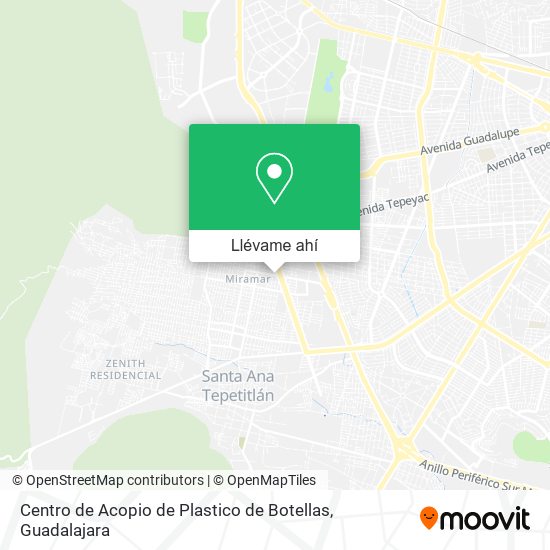 Mapa de Centro de Acopio de Plastico de Botellas