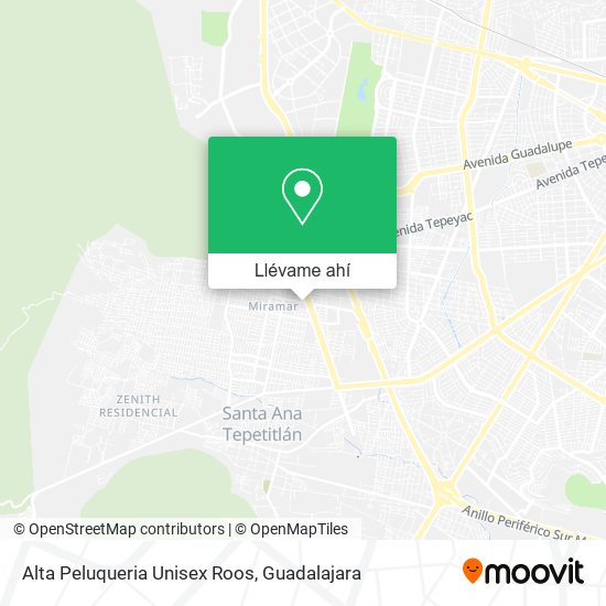 Mapa de Alta Peluqueria Unisex Roos