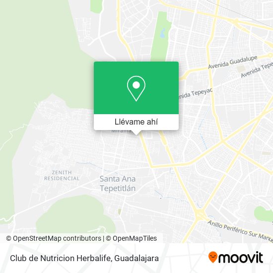 Mapa de Club de Nutricion Herbalife