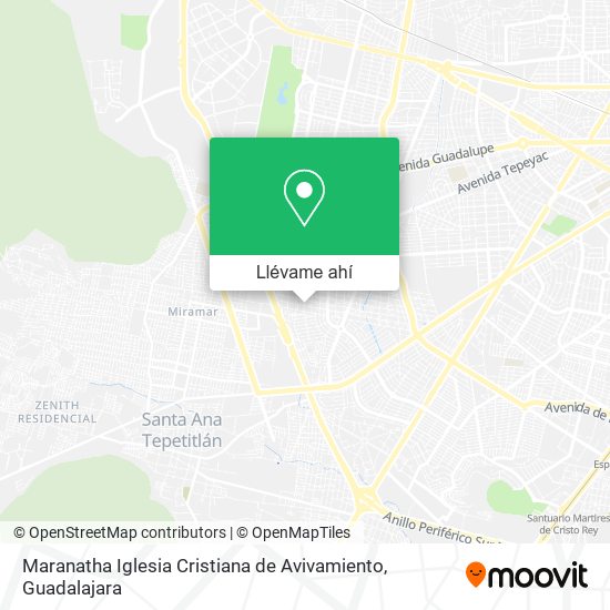 Mapa de Maranatha Iglesia Cristiana de Avivamiento