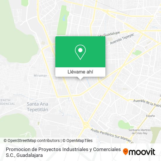 Mapa de Promocion de Proyectos Industriales y Comerciales S.C.