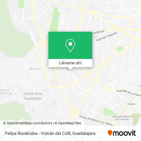 Mapa de Felipe Ruvalcaba - Volcán del Colli