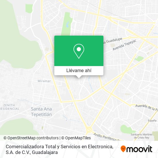 Mapa de Comercializadora Total y Servicios en Electronica, S.A. de C.V.