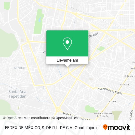 Mapa de FEDEX DE MÉXICO, S. DE R.L. DE C.V.