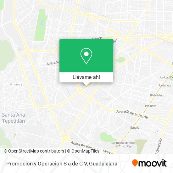 Mapa de Promocion y Operacion S a de C V