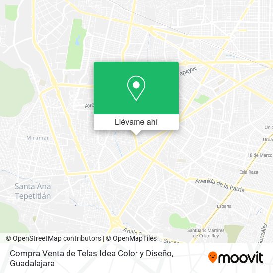 Mapa de Compra Venta de Telas Idea Color y Diseño