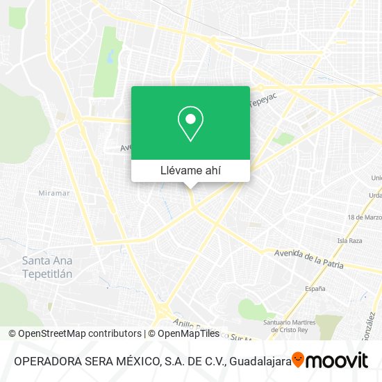 Mapa de OPERADORA SERA MÉXICO, S.A. DE C.V.