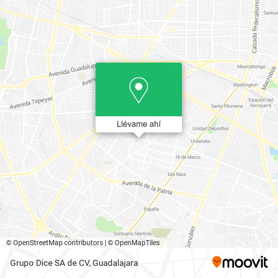 Mapa de Grupo Dice SA de CV