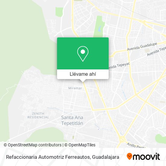 Mapa de Refaccionaria Automotriz Ferreautos