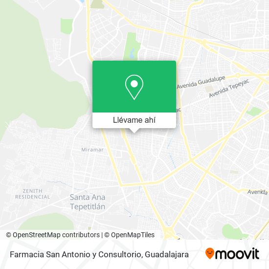 Mapa de Farmacia San Antonio y Consultorio