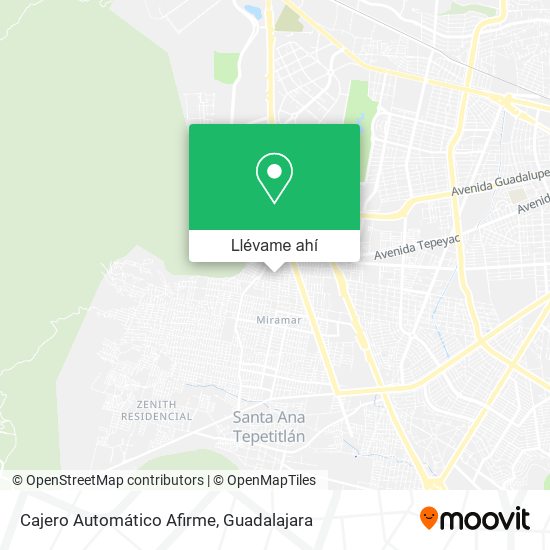 Mapa de Cajero Automático Afirme