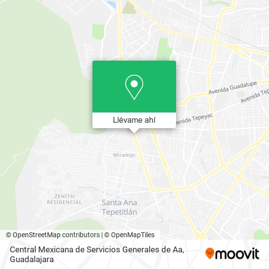 Mapa de Central Mexicana de Servicios Generales de Aa