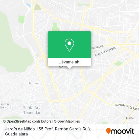 Mapa de Jardín de Niños 155 Prof. Ramón García Ruíz