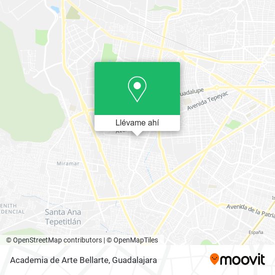 Mapa de Academia de Arte Bellarte