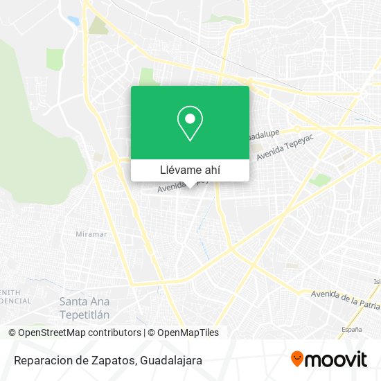 Mapa de Reparacion de Zapatos