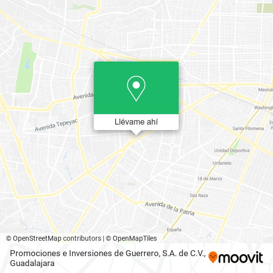 Mapa de Promociones e Inversiones de Guerrero, S.A. de C.V.