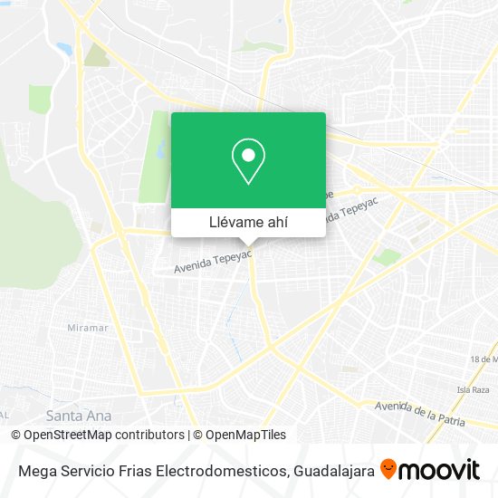 Mapa de Mega Servicio Frias Electrodomesticos