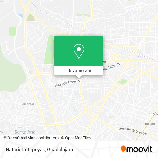 Mapa de Naturista Tepeyac