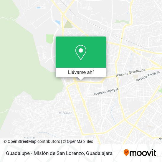 Mapa de Guadalupe - Misión de San Lorenzo