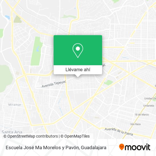 Mapa de Escuela José Ma Morelos y Pavón