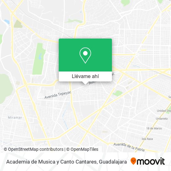 Mapa de Academia de Musica y Canto Cantares