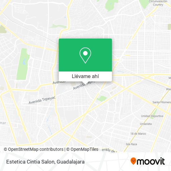 Mapa de Estetica Cintia Salon