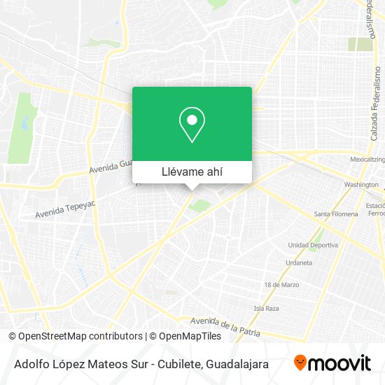 Mapa de Adolfo López Mateos Sur - Cubilete