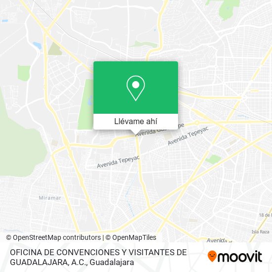 Mapa de OFICINA DE CONVENCIONES Y VISITANTES DE GUADALAJARA, A.C.