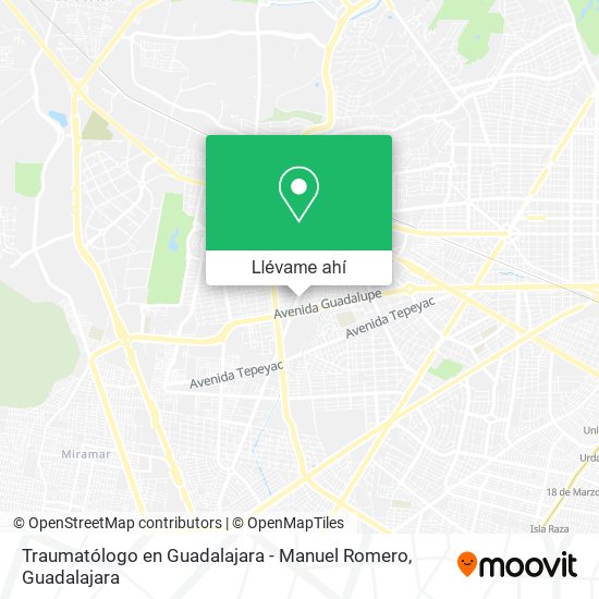 Mapa de Traumatólogo en Guadalajara - Manuel Romero