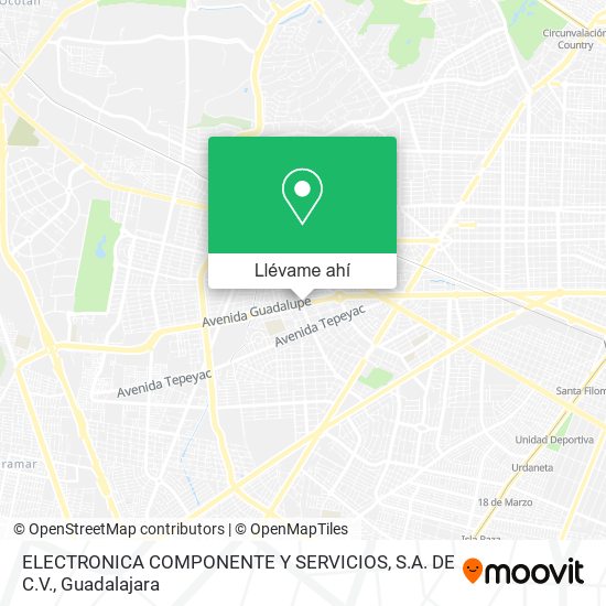 Mapa de ELECTRONICA COMPONENTE Y SERVICIOS, S.A. DE C.V.