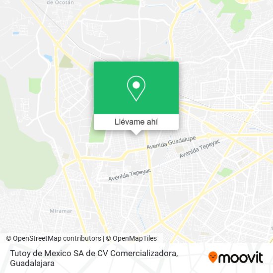 Mapa de Tutoy de Mexico SA de CV Comercializadora