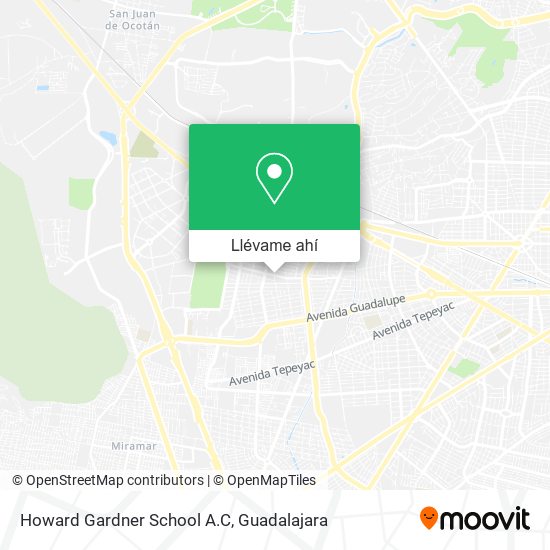 Mapa de Howard Gardner School A.C