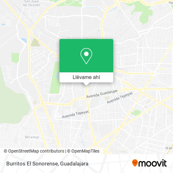 Mapa de Burritos El Sonorense