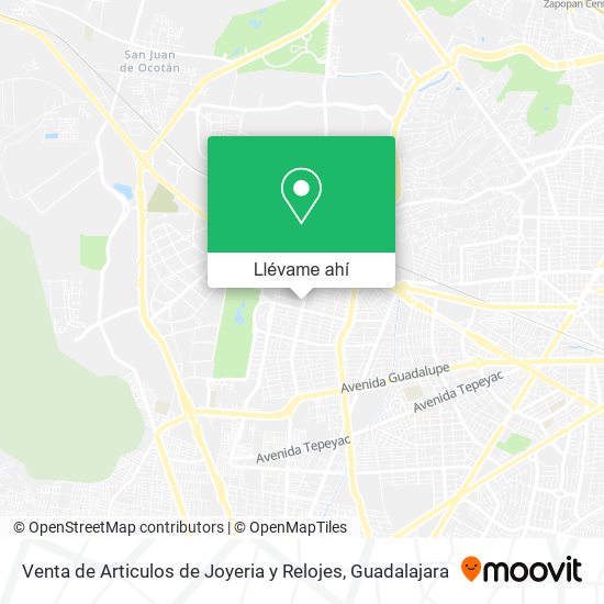 Mapa de Venta de Articulos de Joyeria y Relojes