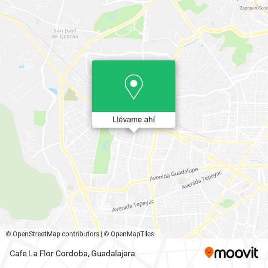 Mapa de Cafe La Flor Cordoba