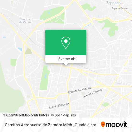 Mapa de Carnitas Aeropuerto de Zamora Mich.